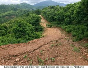 Sengkarut  Aktivitas Pertambangan PT. Almharig, Serobot Lahan Warga Hingga Dugaan Pencemaran Lingkungan