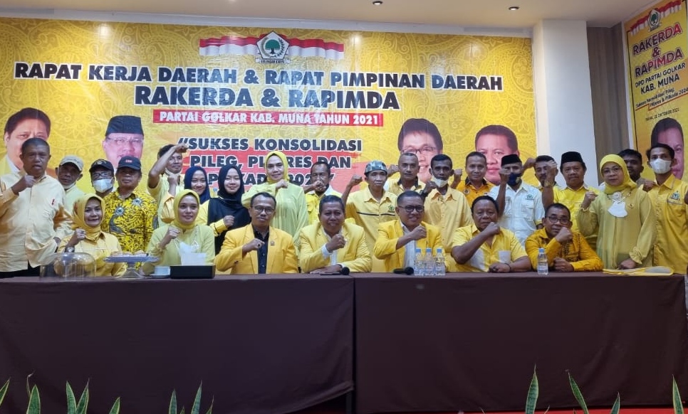 Sukses Gelar Rakerda dan Rapimda, DPD II Partai Golkar Muna Rekomendasikan Hal ini