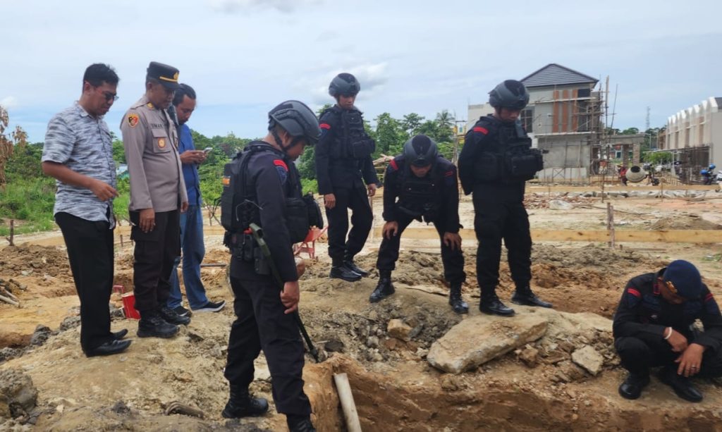 Buruh Bangunan di Kendari Temukan Bom Aktif   Peninggalan Perang Dunia II, di Komplek The Villas