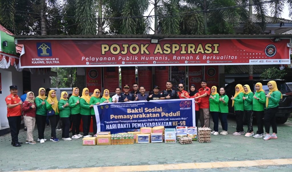 Sambut HBP ke-59, Kemenkumham Sultra Gelar Bakti Sosial Bertajuk Pemasyarakatan Peduli