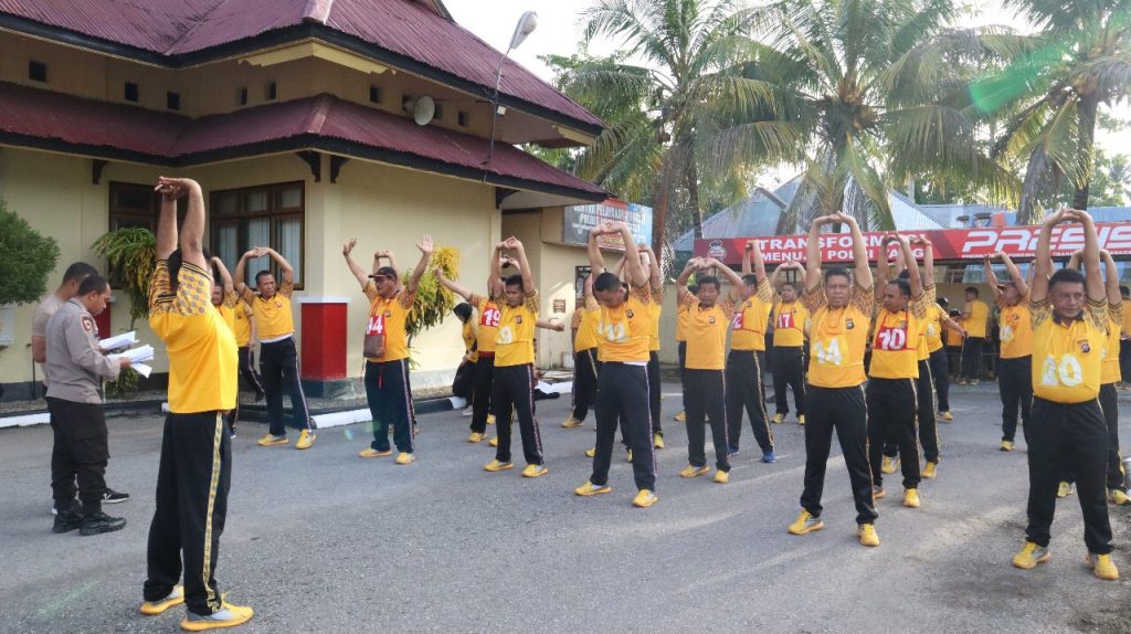 Polres Konsel Gelar Kesemaptaan Jasmani Demi Kesehatan dan Stamina Personel