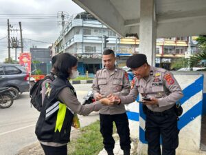 Subsatgas Banops Biddokkes Polda Sultra Patroli Kesehatan di Pos PAM Pasar Baru