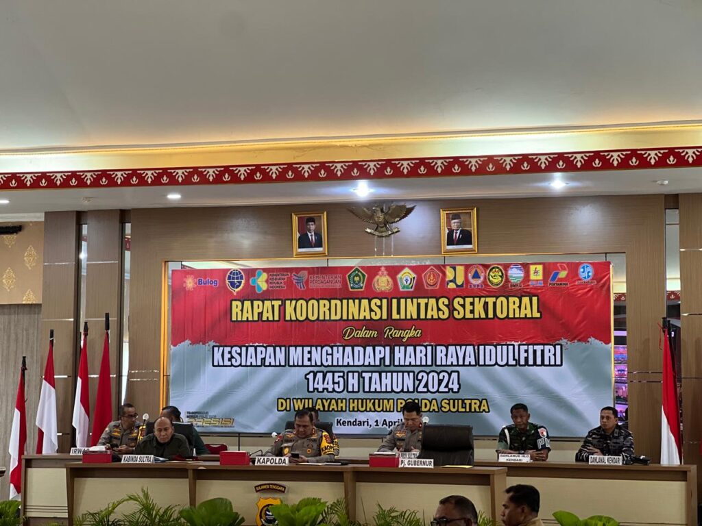 Polda Sultra Rapat Koordinasi Lintas Sektoral Pengamanan Jelang Idul Fitri