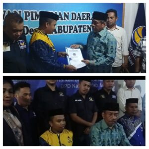 Ratusan Pendukung Dampingi Bachrun Mendaftar Calon Bupati Muna di Partai Nasdem