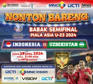 Pemprov Sultra Akan Gelar Nobar Semifinal AFC U-23 di Kawasan Eks MTQ Kendari