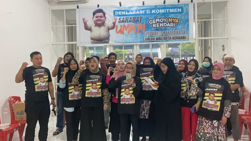 Komunitas Sahabat UMKM Gemoynya Kendari Deklarasi Dukungan untuk Yudhianto Mahardika Maju Calon Wali Kota
