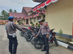 Razia Kendaraan di Polres Konsel, Tindakan Tegas bagi Personel Pelanggar Lalu Lintas