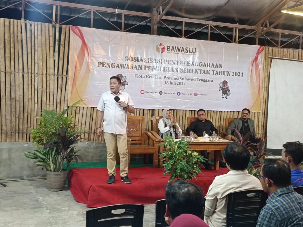 Upaya Mengikis Politik Uang, Hugua Bersama Bawaslu Kota Kendari Gelar Sosialisasi Pilkada Serentak Tahun 2024