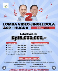 ASR-Hugua Gelar Lomba Video Jingle Dola, Total Hadiah Rp15 Juta