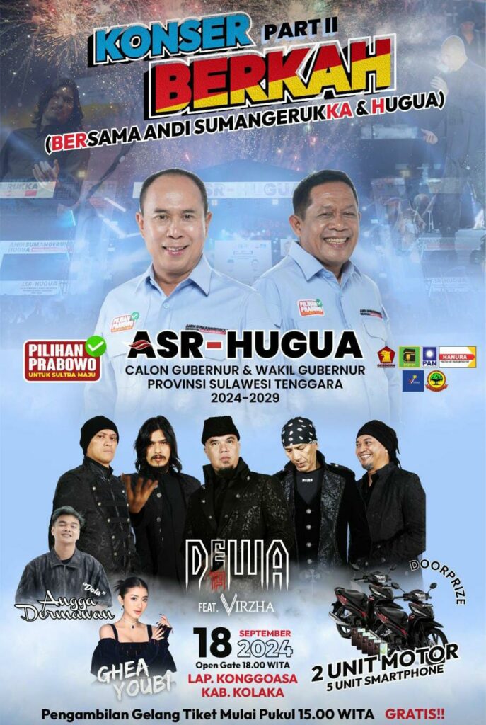 Hadirkan Dewa 19 dan Artis Ternama, Konser Part II ASR-Hugua Siap Guncang Kolaka