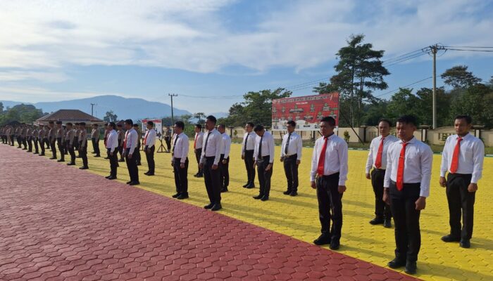 Polres Konawe Utara Gelar Apel Siaga Pengamanan Debat Kandidat Pilkada, 103 Personel Dikerahkan