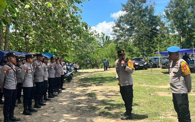 Polres Konawe Selatan Siagakan 130 Personel untuk Pengamanan Kampanye Akbar di Tinanggea
