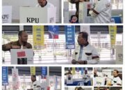 Diguyur Hujan, Ilyas Sitorus Tetap Antusias Gunakan Hak Pilih di TPS 3 Komplek Inalum Tg Gading