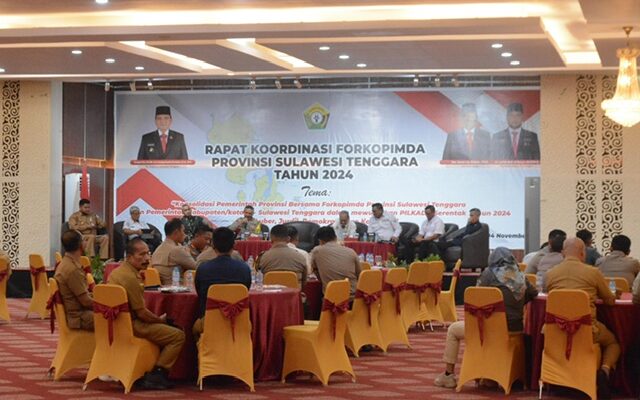 Rakor Forkopimda Sultra Bahas Persiapan Pilkada Serentak yang Luber dan Jurdil