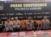 Polresta Kendari Ungkap 9 Kasus Kriminal, Tangkap 10 Tersangka Berbagai Kejahatan