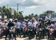 Radhan-Rasyid Tiba di Lokasi Kampanye Akbar Naik Motor, Diiringi Ribuan Simpatisan