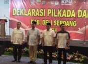 Deklarasi Damai, 3 Calon Bupati Deli Serdang Sepakat Menjaga Jalannya Pilkada Serentak Secara Aman Dan Damai