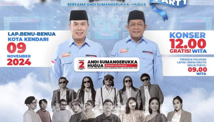 Pesta Rakyat Berkah Part 1 ASR-Hugua di Kendari Bakal Dimeriahkan Artis Ibu Kota dan Lapak UMKM