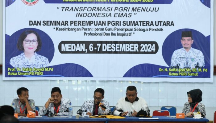 Kembali Terpilih Menjadi Ketua Umum PGRI Sumut, Saiful Abdi Dukung Program Pemerintah Tingkatkan Kompetensi Guru