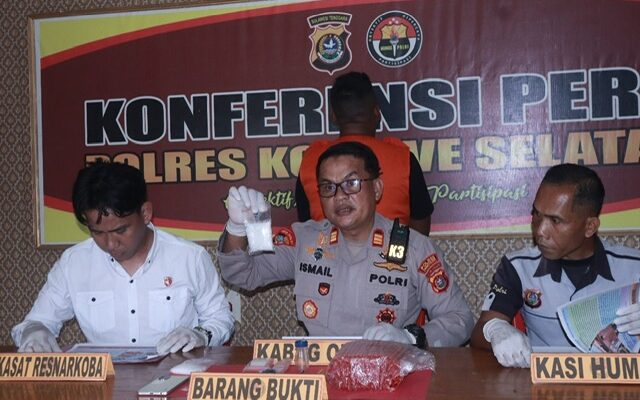 Polres Konsel Bekuk Pengedar Sabu di Kecamatan Buke, Diduga Libatkan Napi