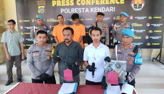 Polresta Kendari Tangkap Dua Pemuda atas Pembunuhan Tragis di Lorong Pelangi