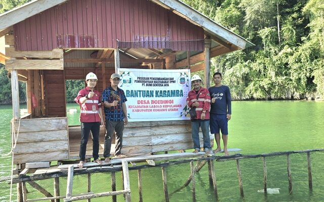 Peduli Kehidupan Nelayan, PT BSJ Berikan Bantuan Karamba untuk Masyarakat Lingkar Tambang