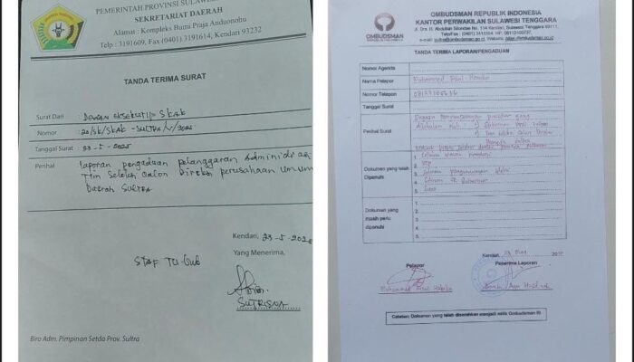 LSM SKAK Soroti Dugaan Ketidaksesuaian Prosedur dalam Seleksi Direksi dan Dewan Pengawas Perumda Sultra