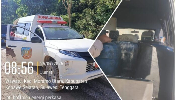 Ketahuan Angkut Solar Menuju Jetty Ramadhan Moramo, Sopir Ambulans Pemkab Konsel Kabur Tancap Gas