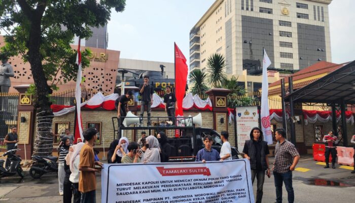 Tuntut Keadilan untuk Almarhum Muh. Rijal, TAMALAKI SULTRA Geruduk Mabes Polri
