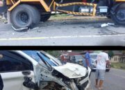 Laka Lantas di Konawe: Mobil Xenia Hilang Kendali Hingga Hantam Truk, Tiga Penumpang Dilarikan ke RS