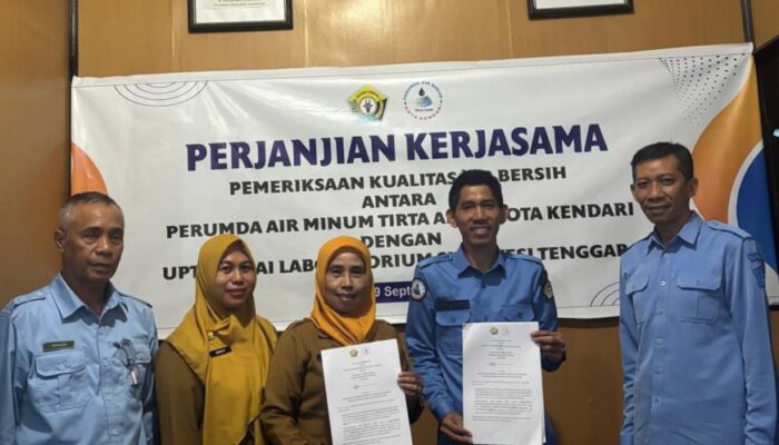 PDAM Tirta Anoa Teken MoU dengan Labkesda, Pastikan Air Bersih Kendari Aman Dikonsumsi