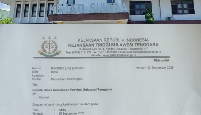 Tambang Nikel PT Mandala Jayakarta Dibidik Kejati Sultra, Kadishut Sultra Turut Terseret Pemeriksaan