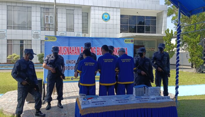 BNNP Sultra Bongkar Jaringan Narkoba Lintas Wilayah, 4,6 Kilogram Barang Bukti Dimusnahkan