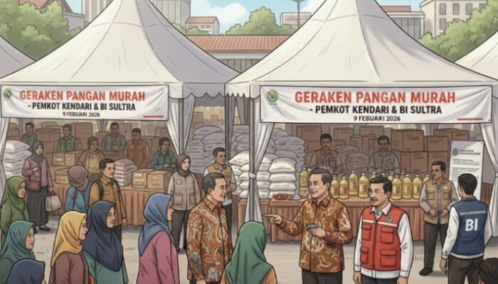 Sinergi BI Sultra dan Pemkot Kendari, Tekan Inflasi Jelang Ramadan Lewat Gerakan Pangan Murah