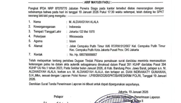 Tuding Ada Pemalsuan dalam AHU Versi Nur Alam, Kuasa Hukum Ahli Waris Ir. Alala Polisika Notaris Asal Bandung