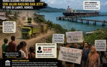 Dibagun Ditengah Pemukiman dan Bibir Pantai, Legalitas Jalan Hauling dan Jetty PT GMS Digugat Warga Laonti
